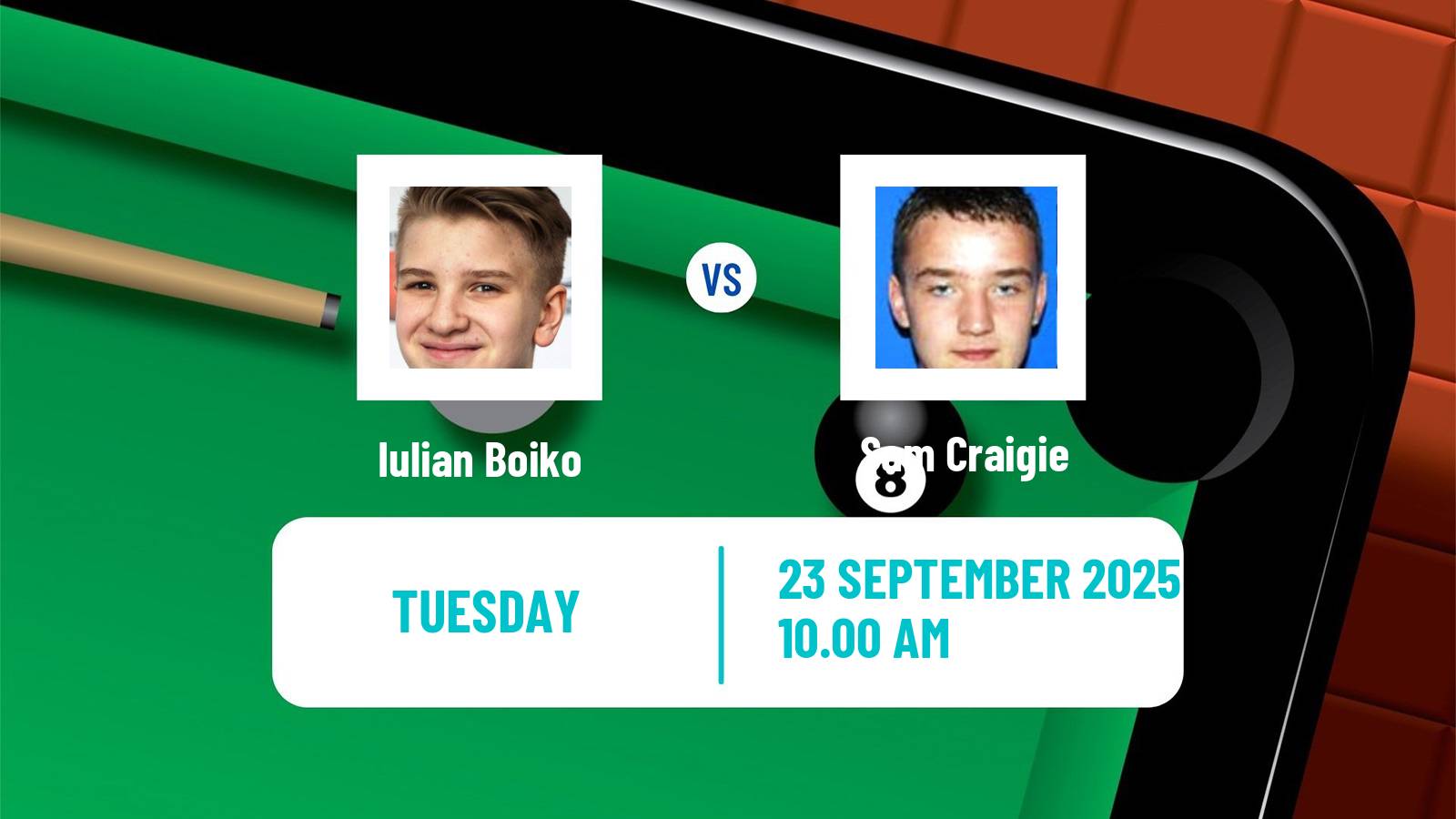 Snooker British Open Iulian Boiko - Sam Craigie