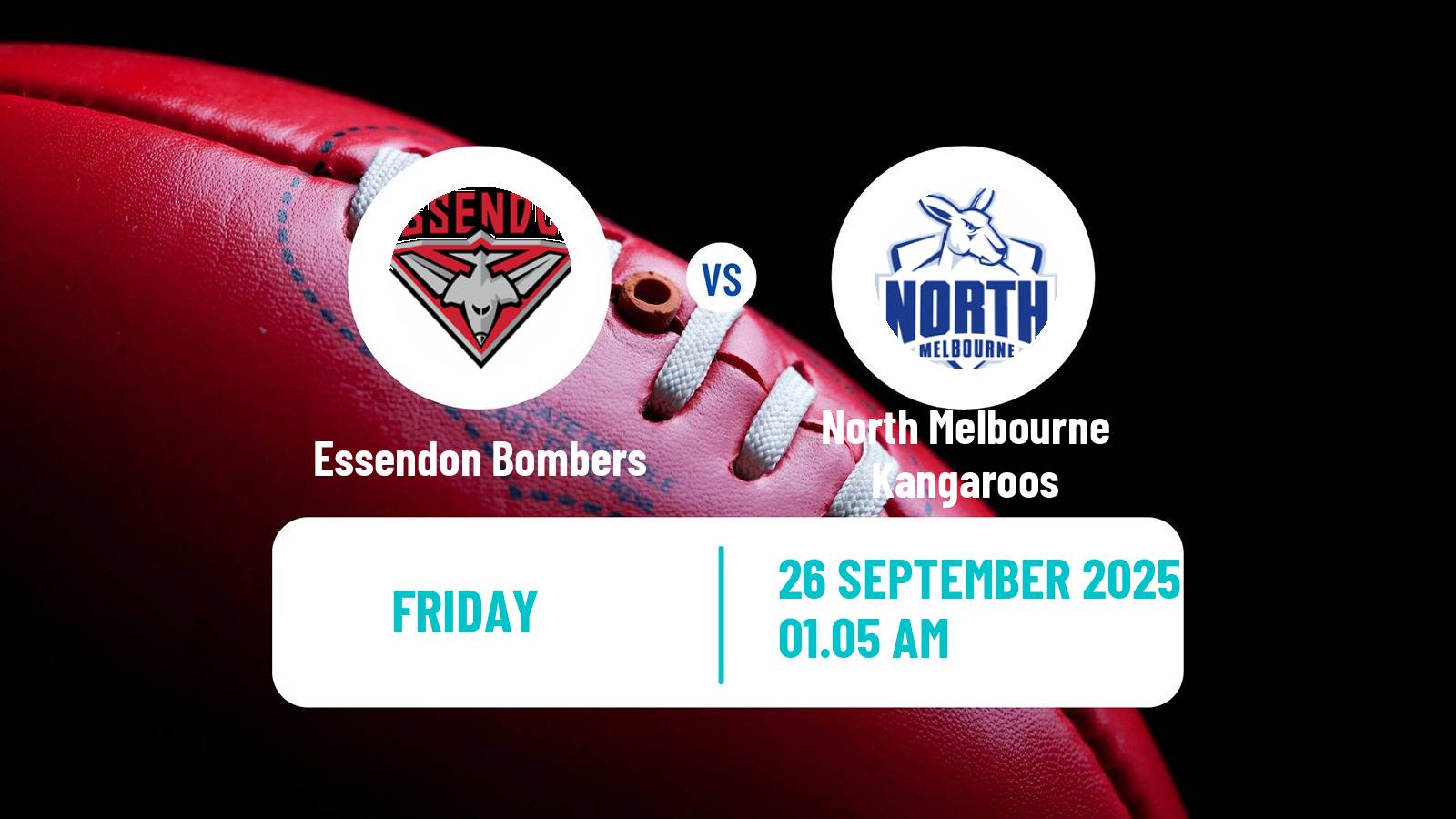 Aussie rules AFL Women Essendon Bombers - North Melbourne Kangaroos