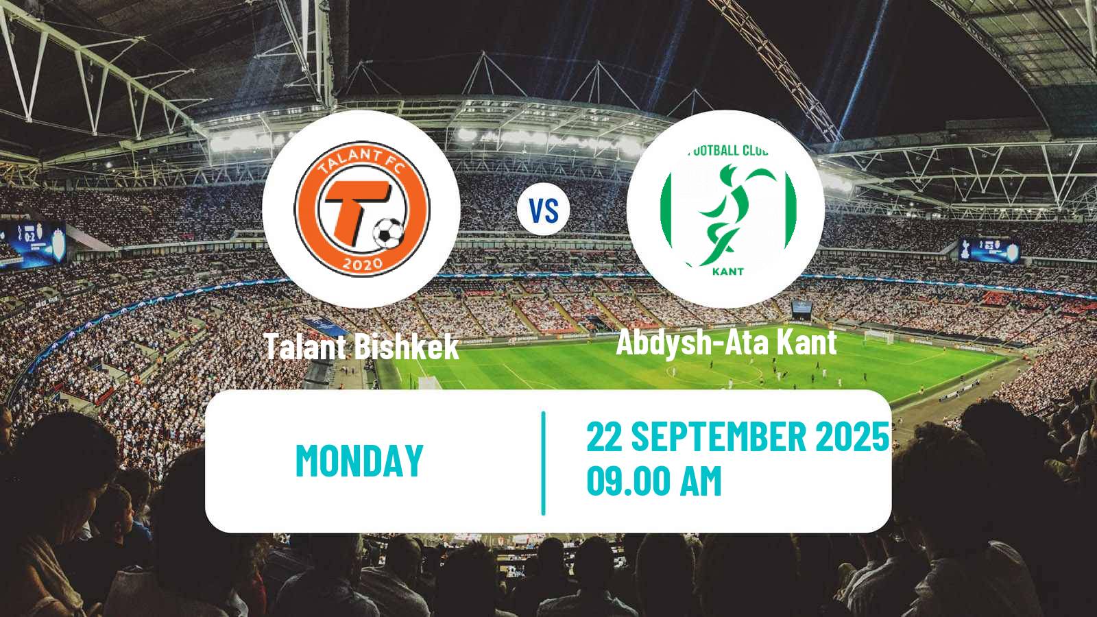 Soccer Kyrgyzstan Premier Liga Talant Bishkek - Abdysh-Ata Kant