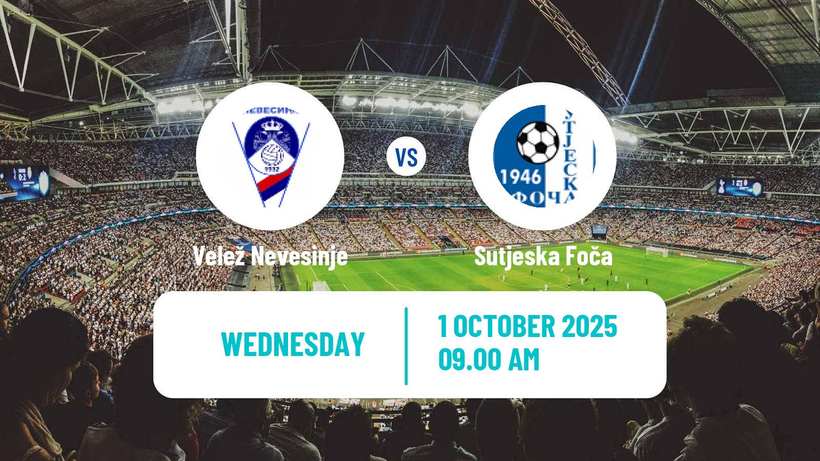 Soccer Bosnian Prva Liga RS Velež Nevesinje - Sutjeska Foča
