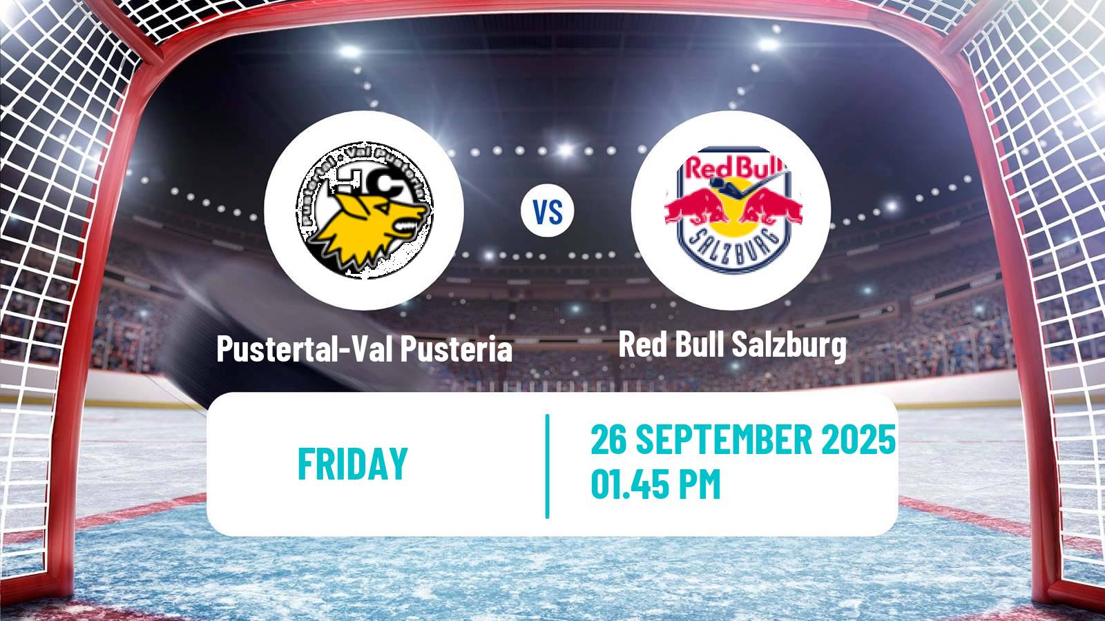 Hockey Austrian Ice Hockey League Pustertal-Val Pusteria - Red Bull Salzburg