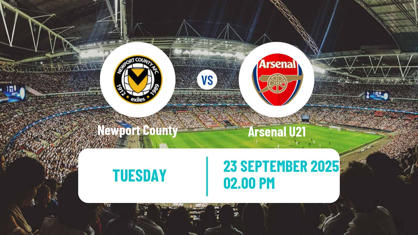 Soccer English EFL Trophy Newport County - Arsenal U21
