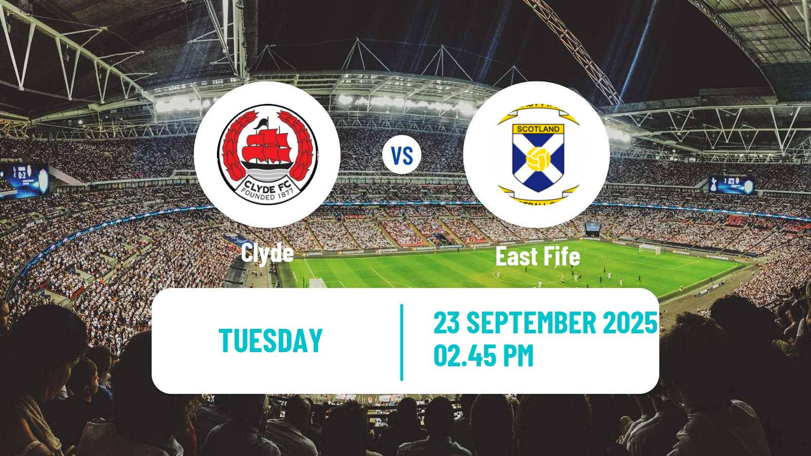 Soccer Scottish Challenge Cup Clyde - East Fife