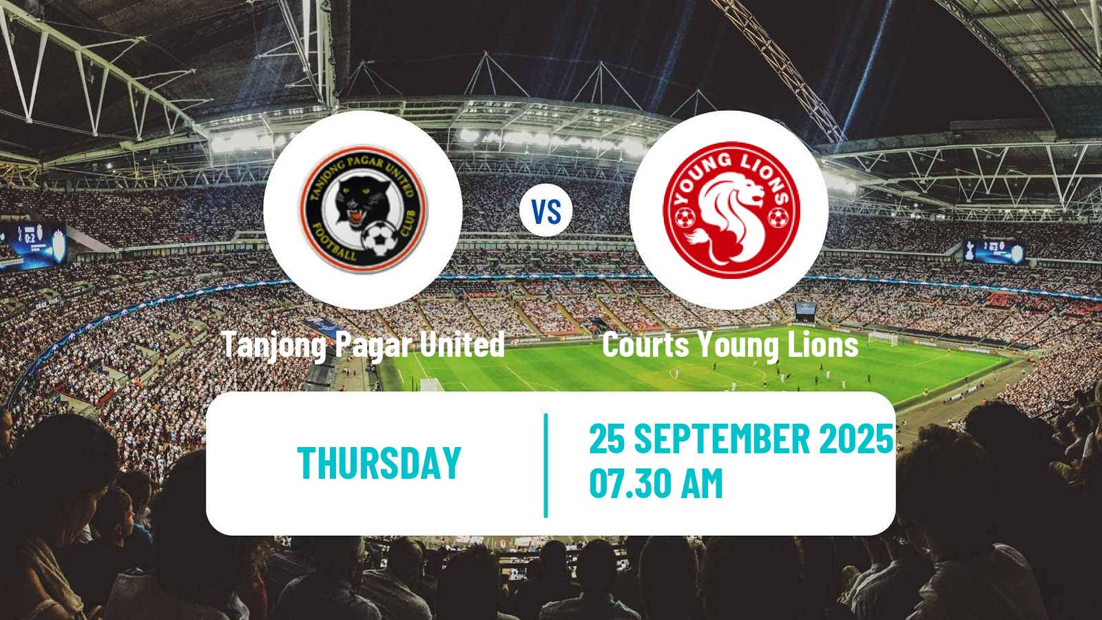 Soccer Singapore Premier League Tanjong Pagar United - Courts Young Lions