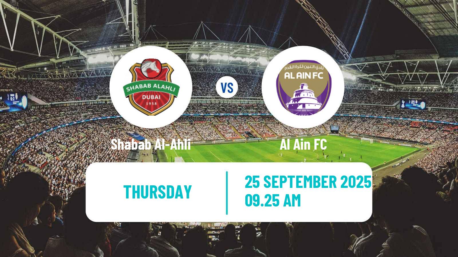 Soccer UAE Football League Shabab Al-Ahli - Al Ain