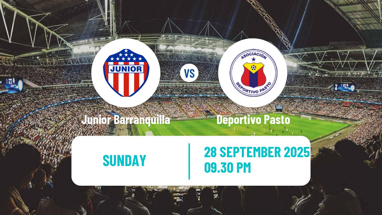 Soccer Colombian Primera A Junior Barranquilla - Deportivo Pasto