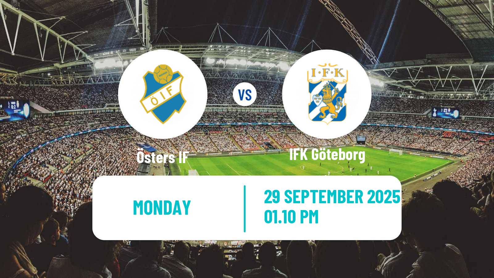 Soccer Swedish Allsvenskan Öster - IFK Göteborg