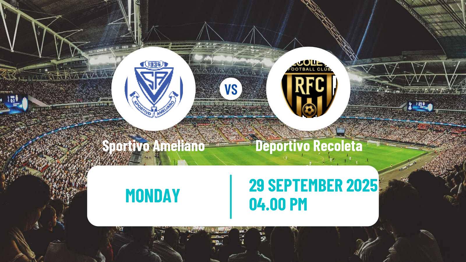 Soccer Paraguayan Primera Division Sportivo Ameliano - Deportivo Recoleta