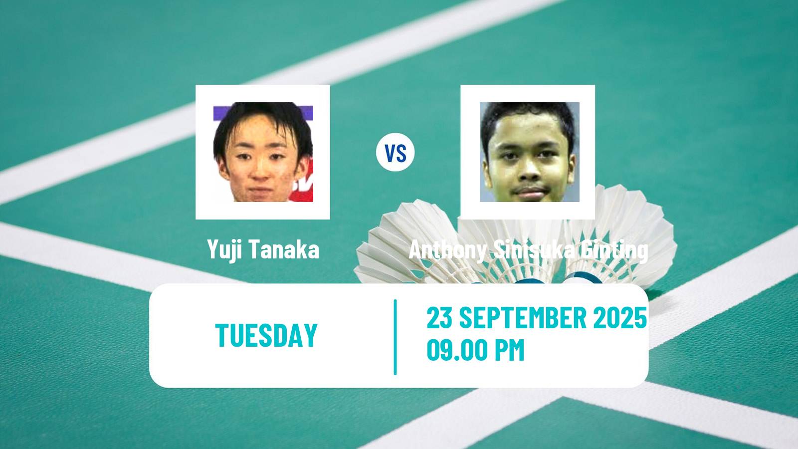 Badminton BWF World Tour Korea Open Men Yuji Tanaka - Anthony Sinisuka Ginting