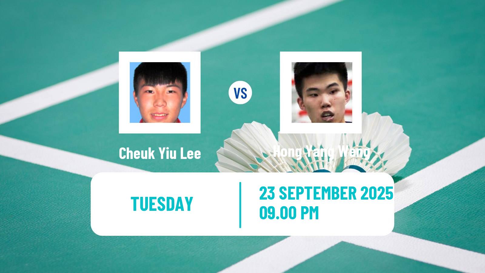 Badminton BWF World Tour Korea Open Men Cheuk Yiu Lee - Hong Yang Weng
