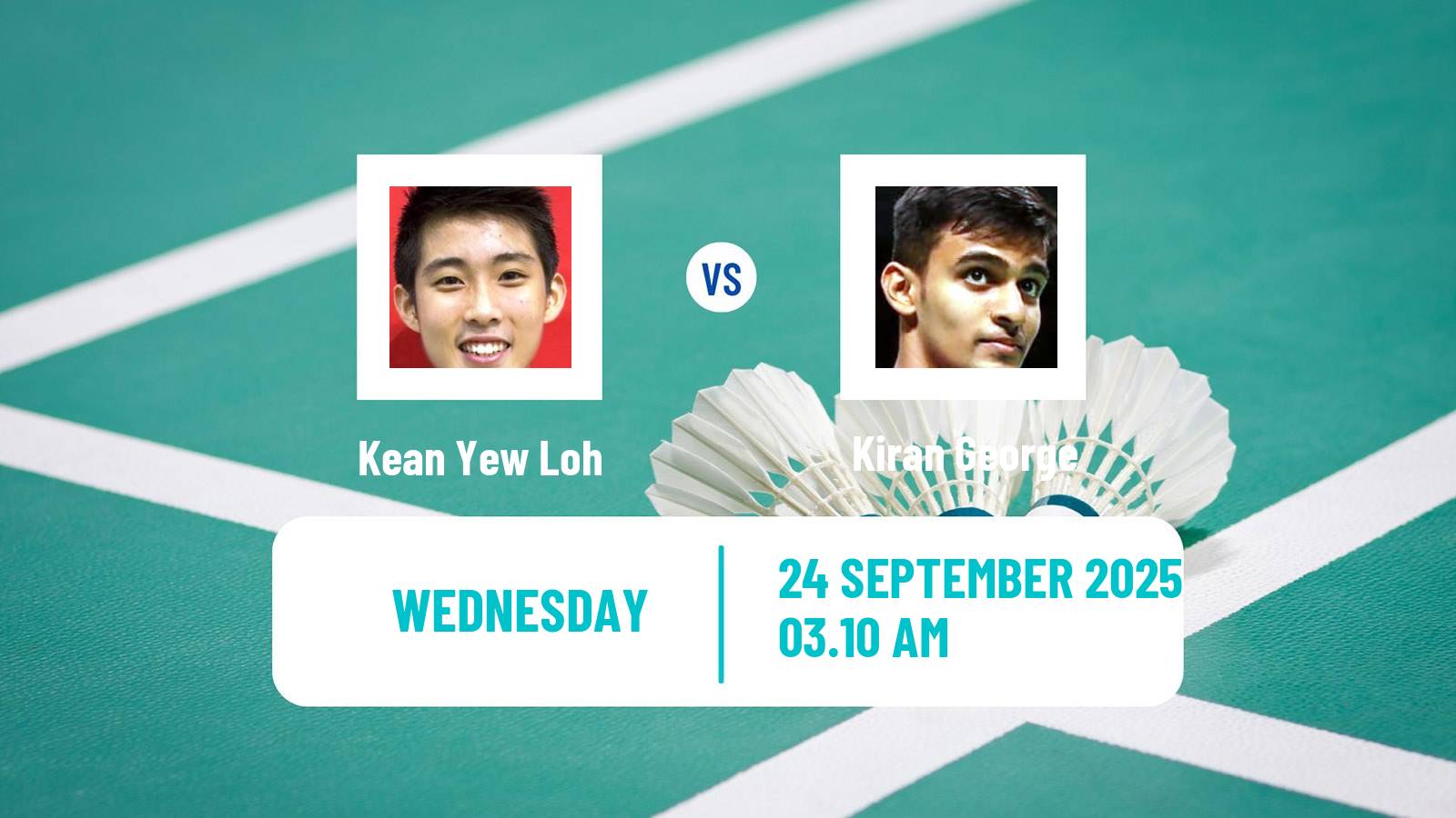 Badminton BWF World Tour Korea Open Men Kean Yew Loh - Kiran George