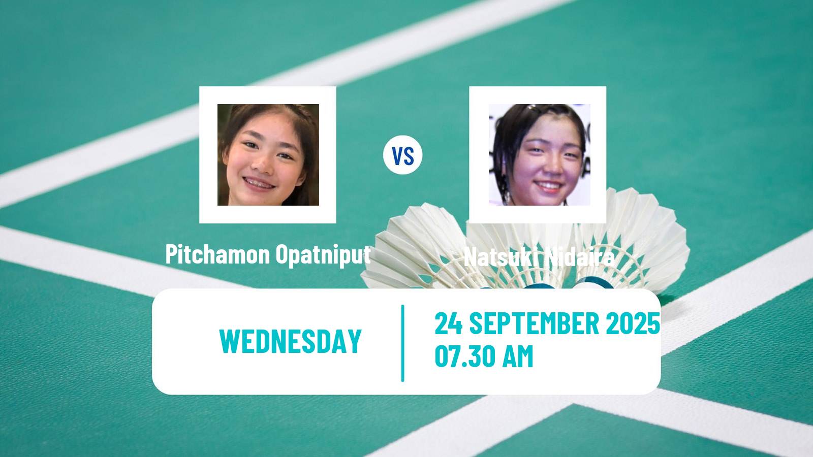 Badminton BWF World Tour Korea Open Women Pitchamon Opatniput - Natsuki Nidaira