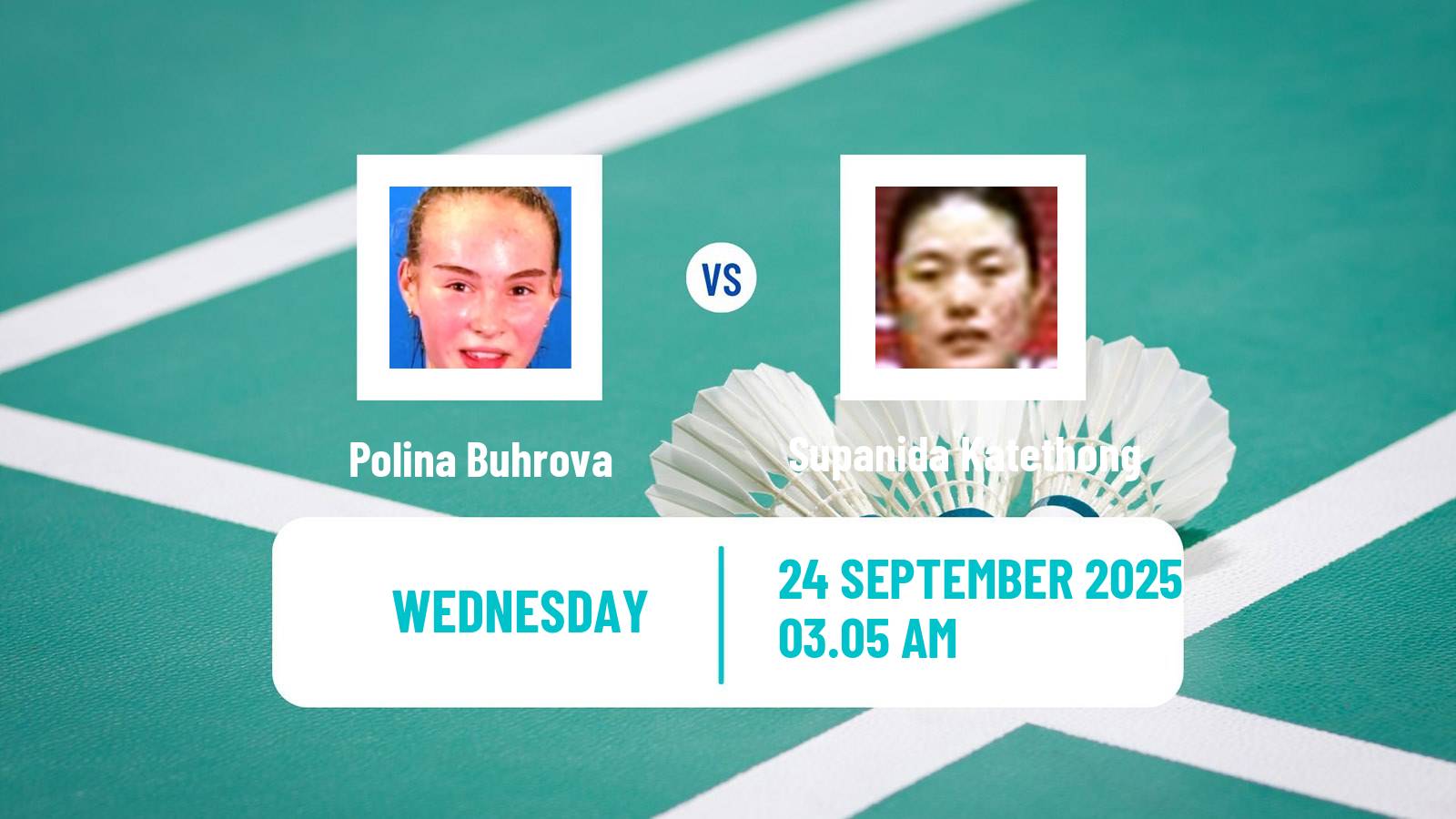 Badminton BWF World Tour Korea Open Women Polina Buhrova - Supanida Katethong