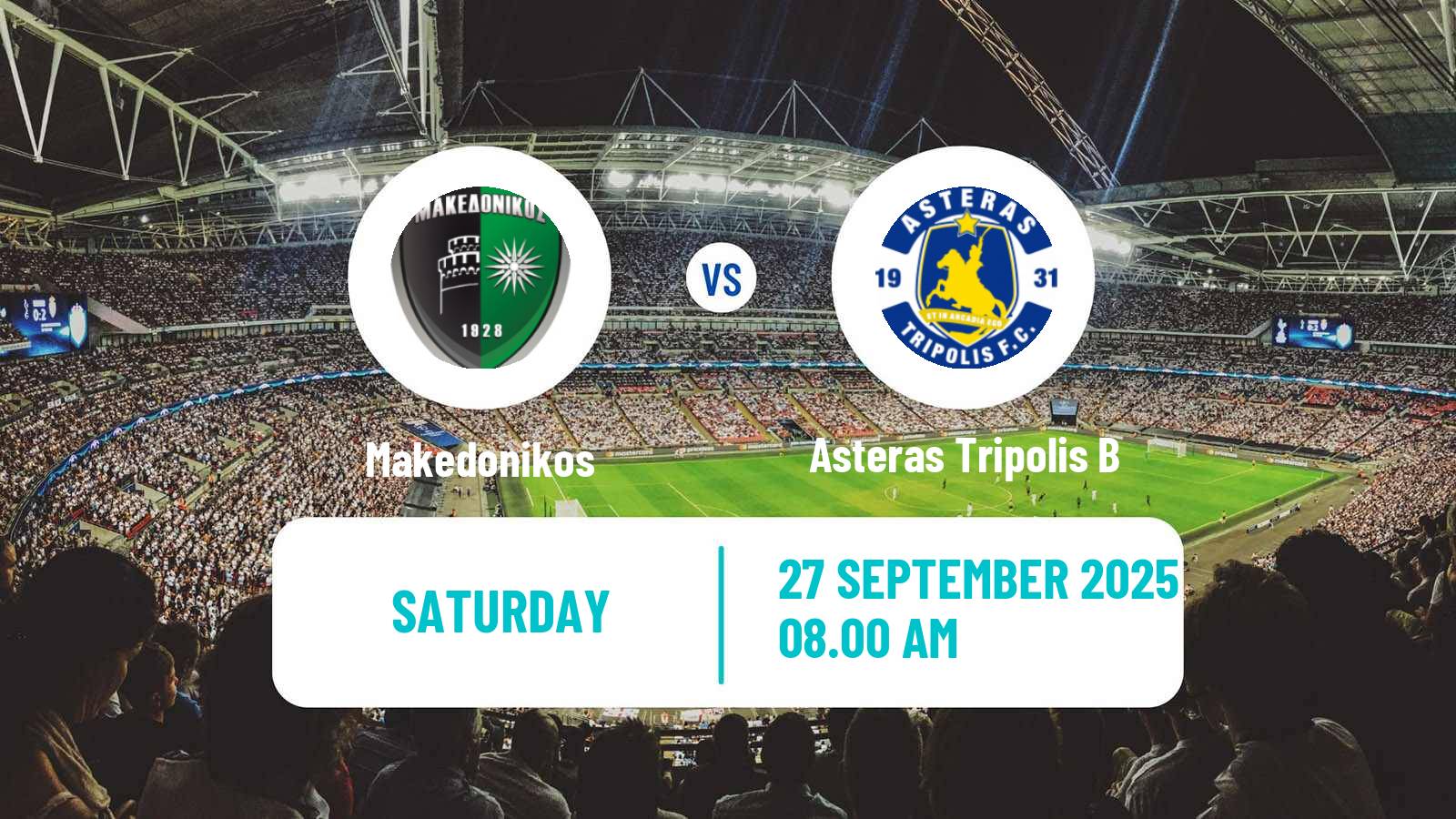 Soccer Greek Super League 2 Makedonikos - Asteras Tripolis B