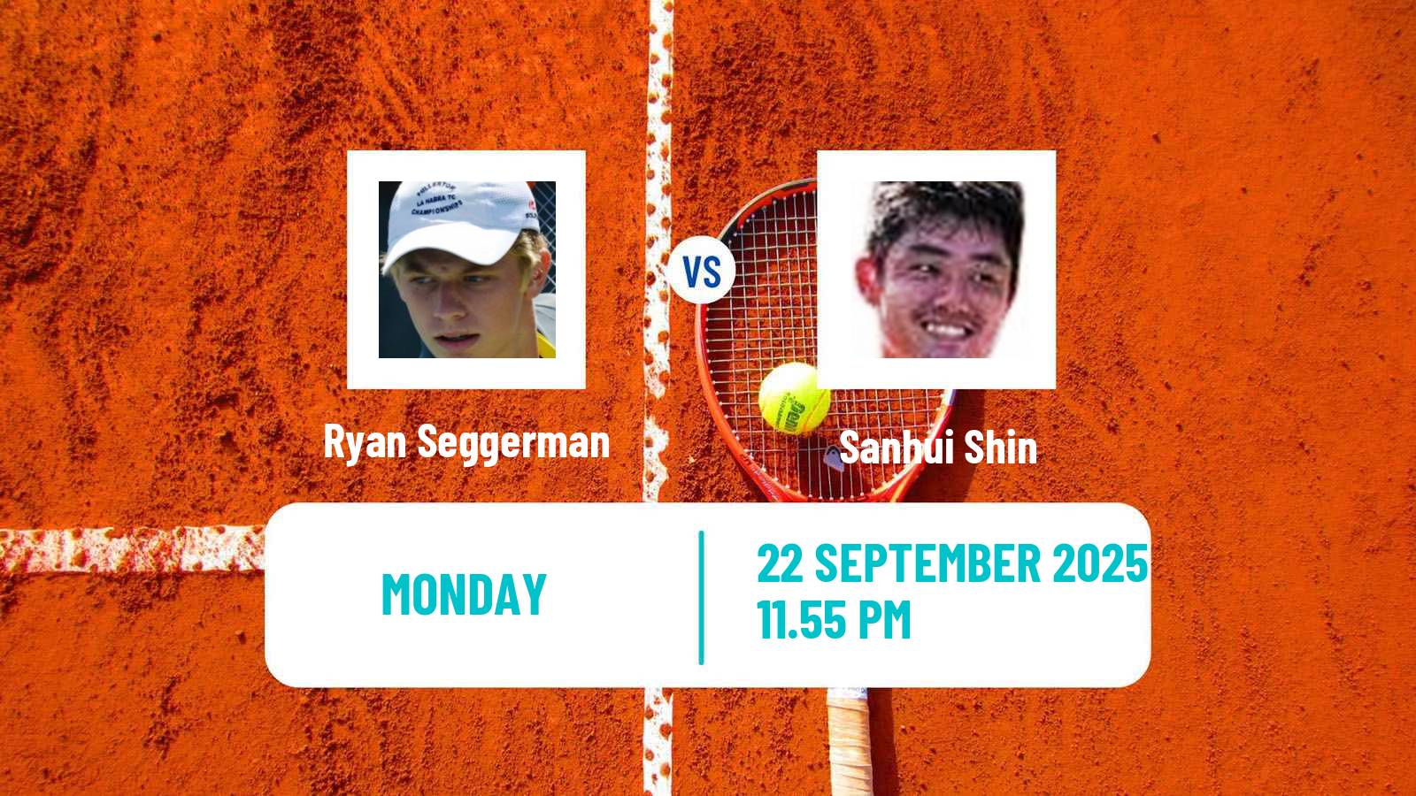 Tennis Jingshan Challenger Men Ryan Seggerman - Sanhui Shin