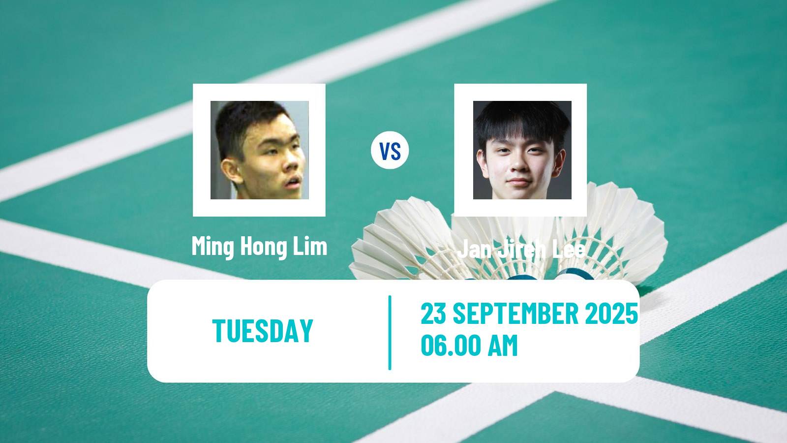 Badminton BWF World Tour Kaohsiung Masters Men Ming Hong Lim - Jan Jireh Lee