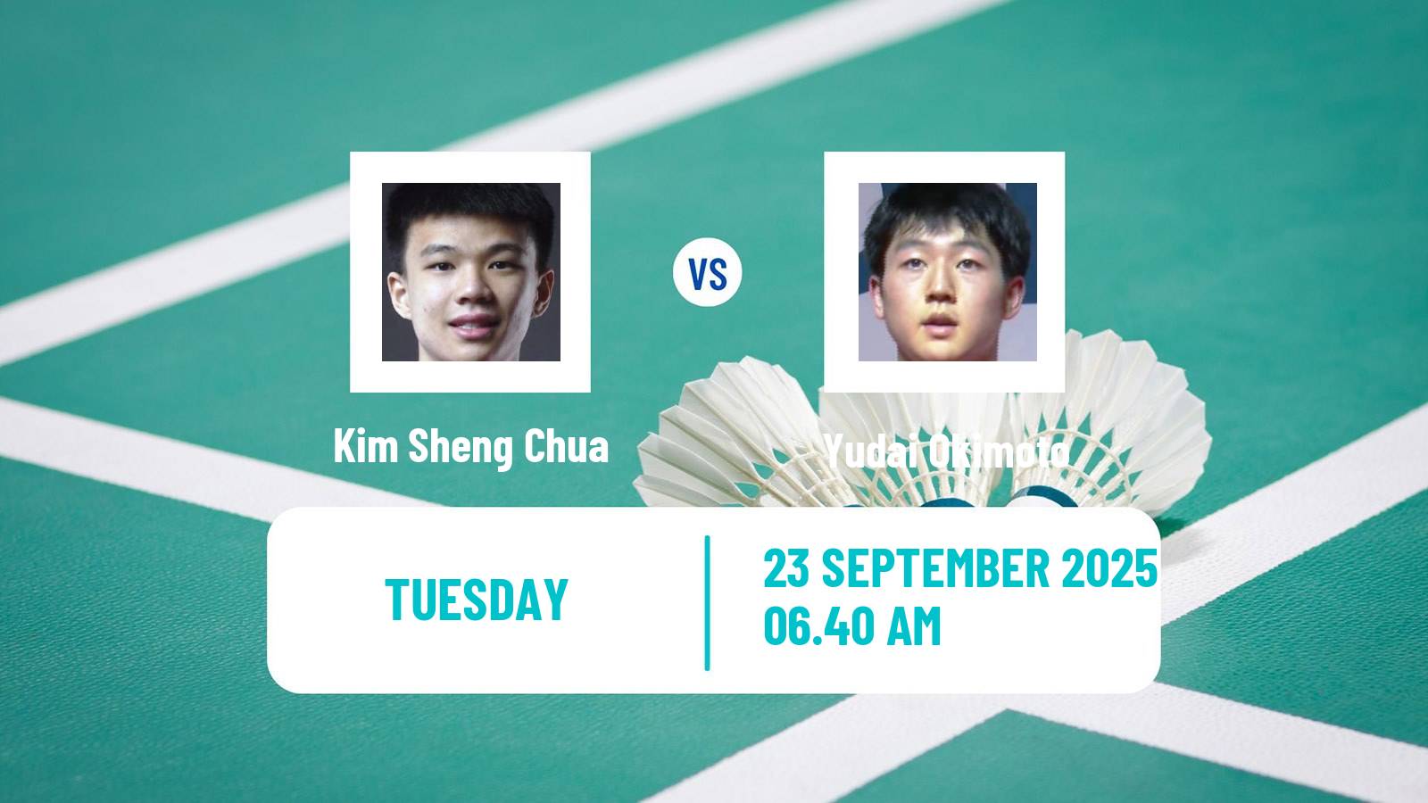 Badminton BWF World Tour Kaohsiung Masters Men Kim Sheng Chua - Yudai Okimoto