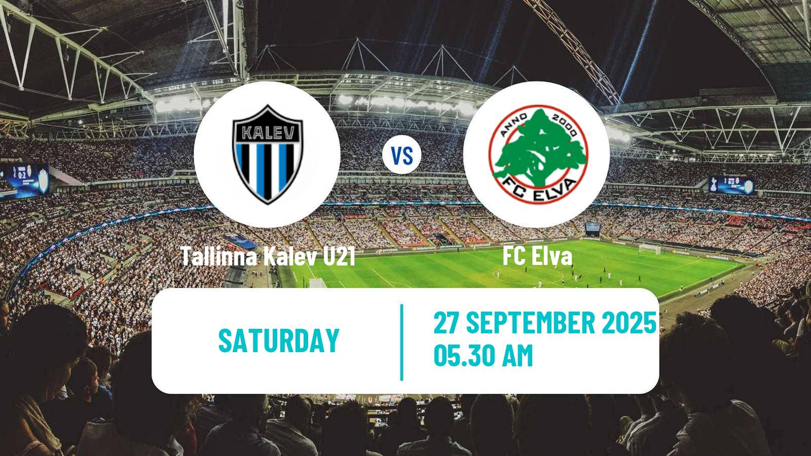 Soccer Estonian Esiliiga Tallinna Kalev U21 - Elva