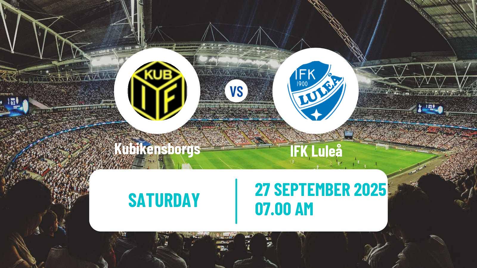 Soccer Swedish Division 2 - Norrland Kubikensborgs - Luleå