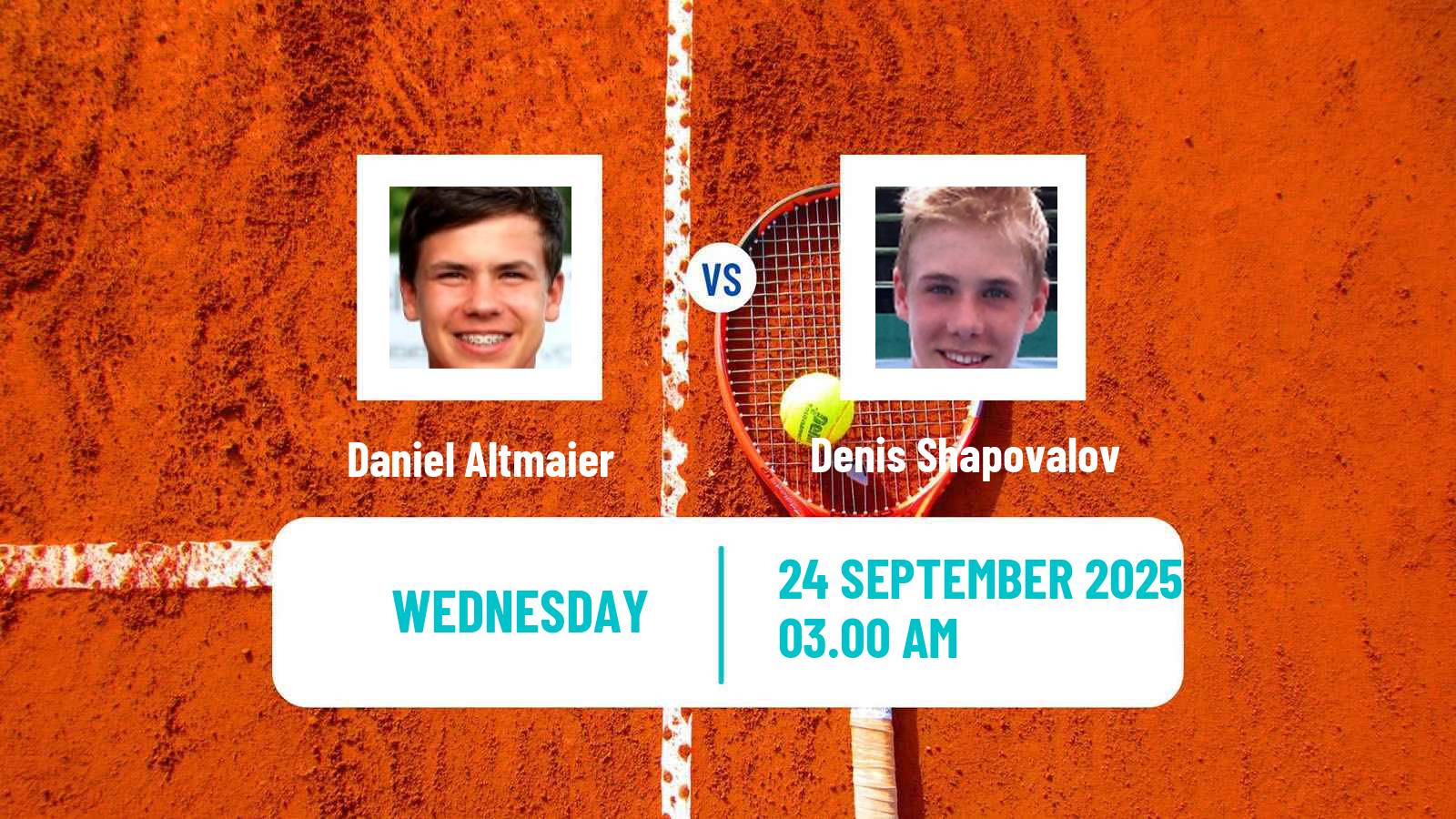 Tennis ATP Tokyo Daniel Altmaier - Denis Shapovalov