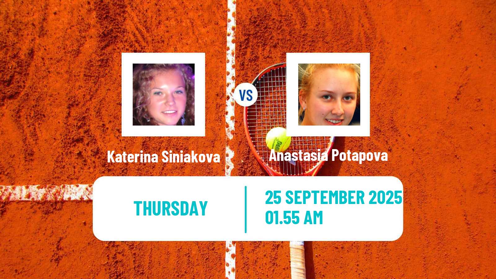 Tennis WTA Beijing Katerina Siniakova - Anastasia Potapova