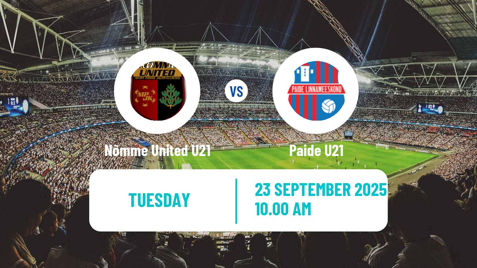 Soccer Estonian Esiliiga B Nõmme United U21 - Paide U21