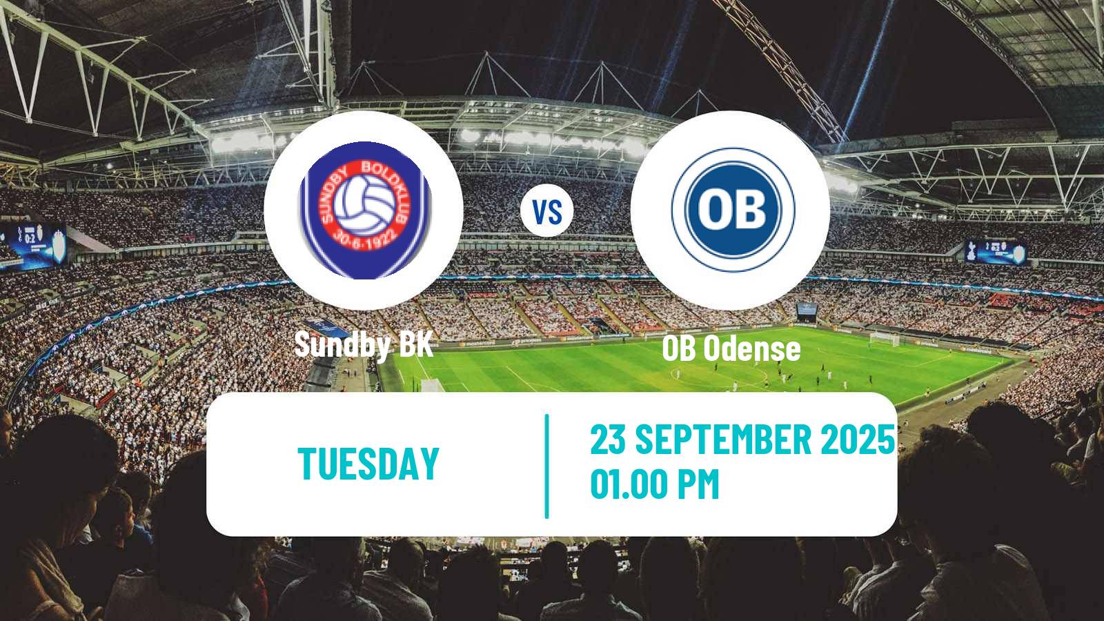 Soccer Danish Landspokal Cup Sundby - OB Odense