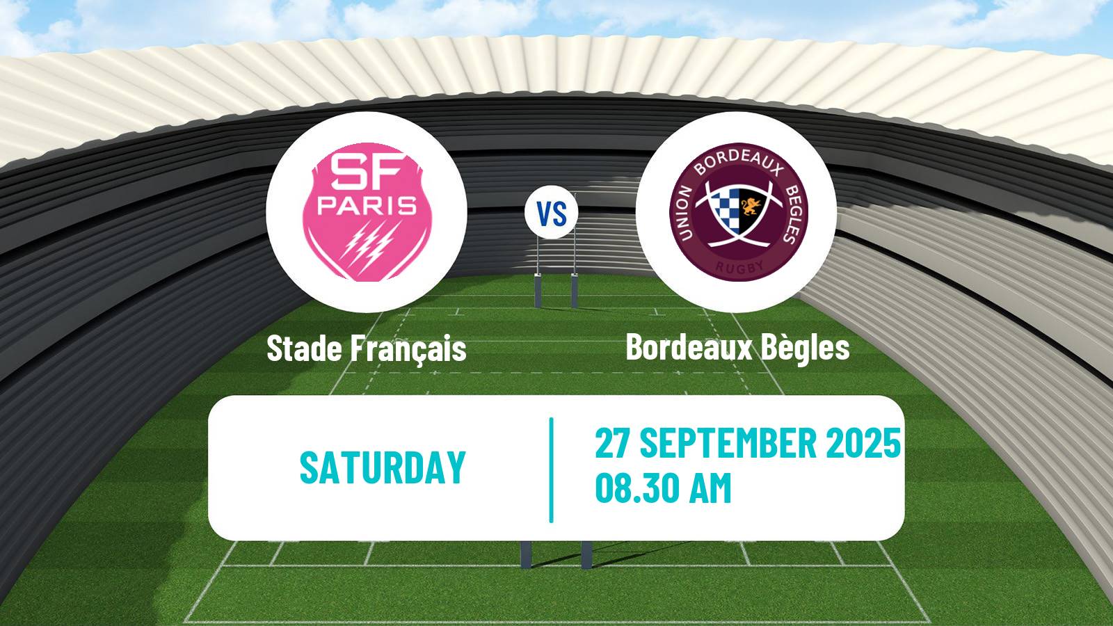 Rugby union French Top 14 Stade Français - Bordeaux Bègles
