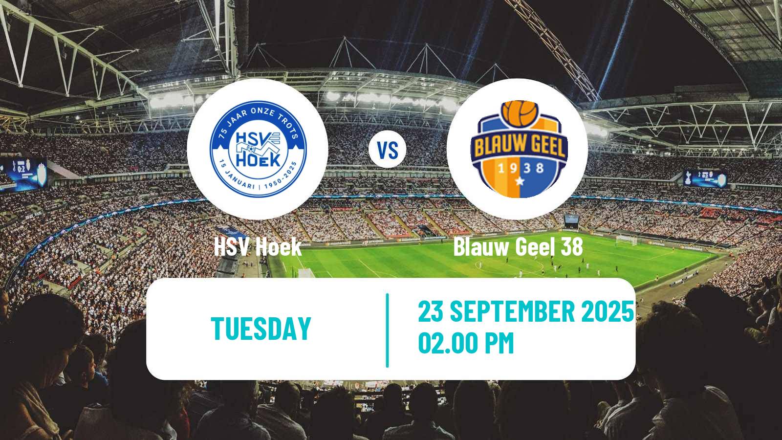 Soccer Dutch KNVB Beker HSV Hoek - Blauw Geel 38
