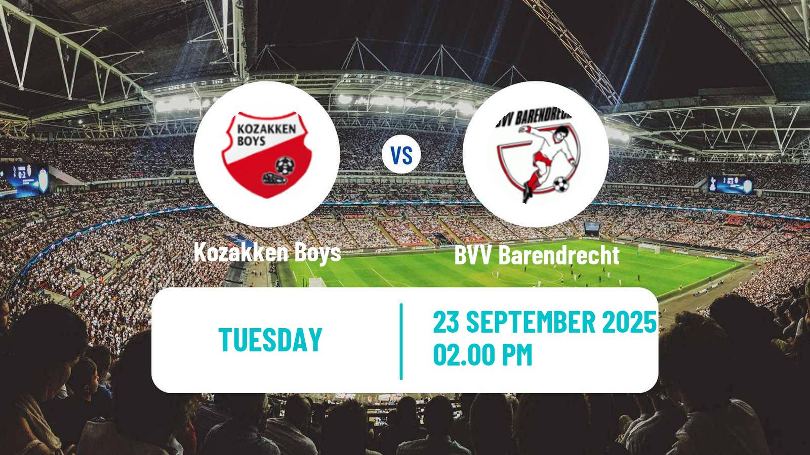 Soccer Dutch KNVB Beker Kozakken Boys - BVV Barendrecht