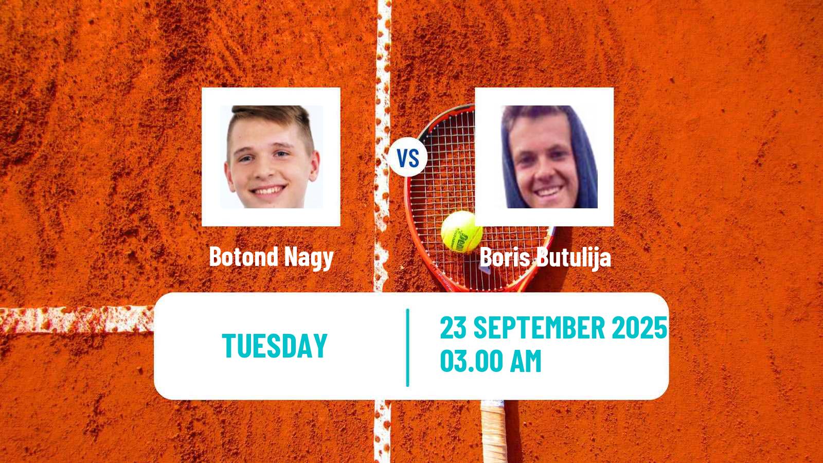 Tennis ITF M15 Budapest 2 Men Botond Nagy - Boris Butulija