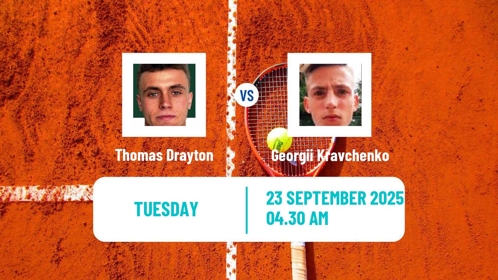 Tennis ITF M15 Budapest 2 Men Thomas Drayton - Georgii Kravchenko