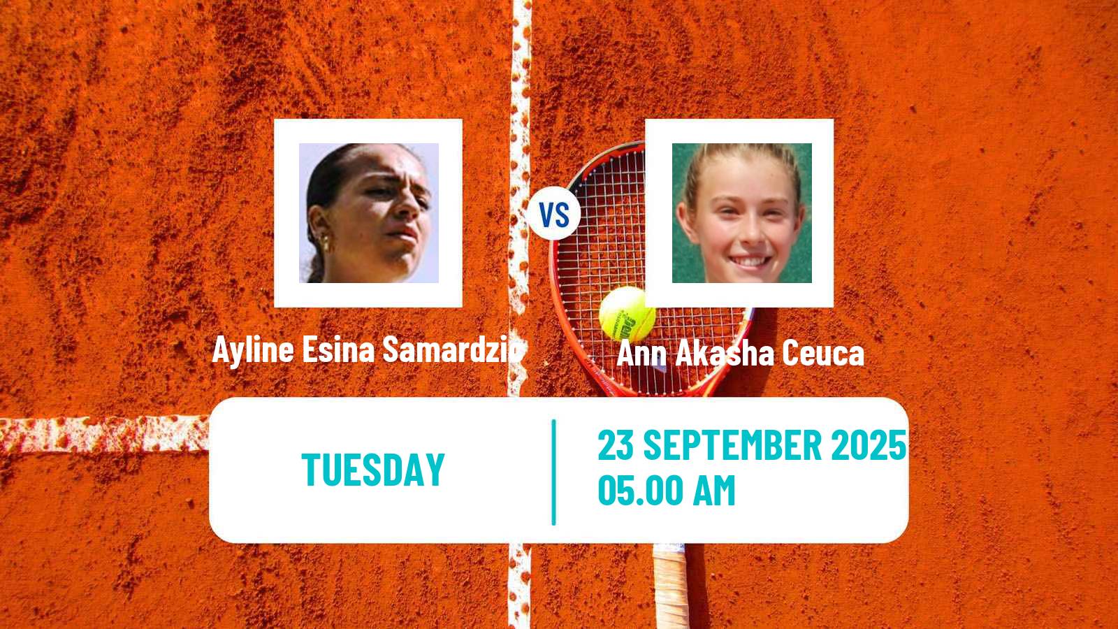 Tennis ITF W15 Kayseri 10 Women Ayline Esina Samardzic - Ann Akasha Ceuca