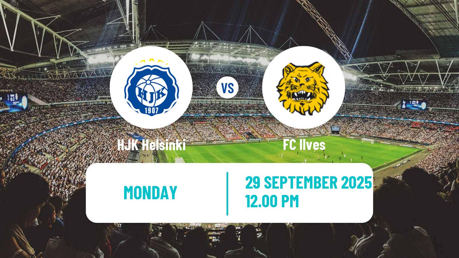Soccer Finnish Veikkausliiga HJK - Ilves
