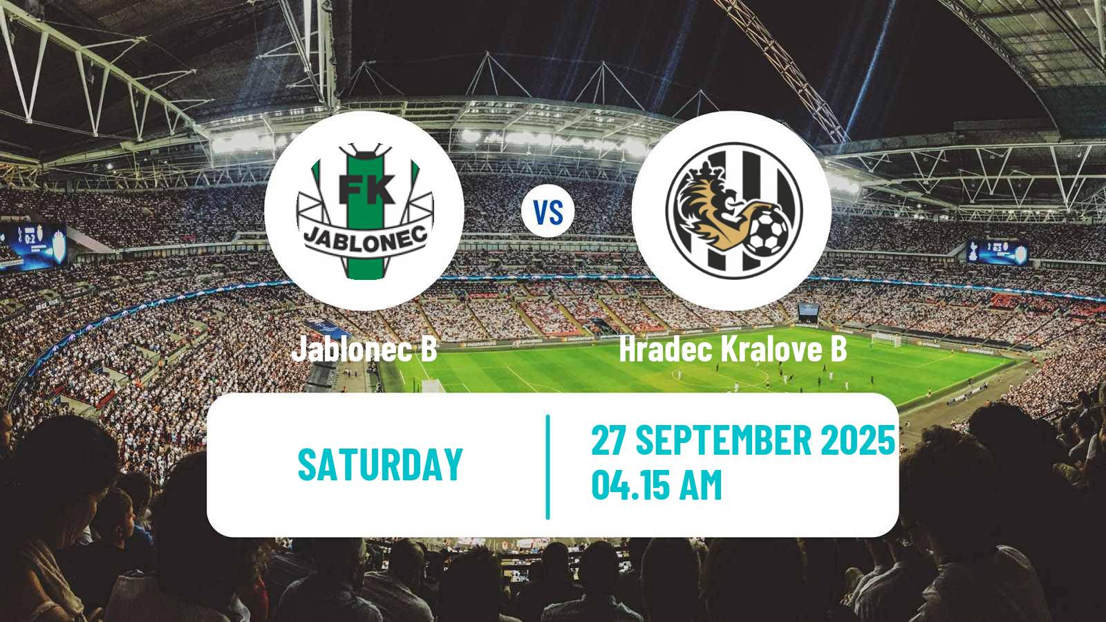 Soccer Czech CFL Group B Jablonec B - Hradec Kralove B