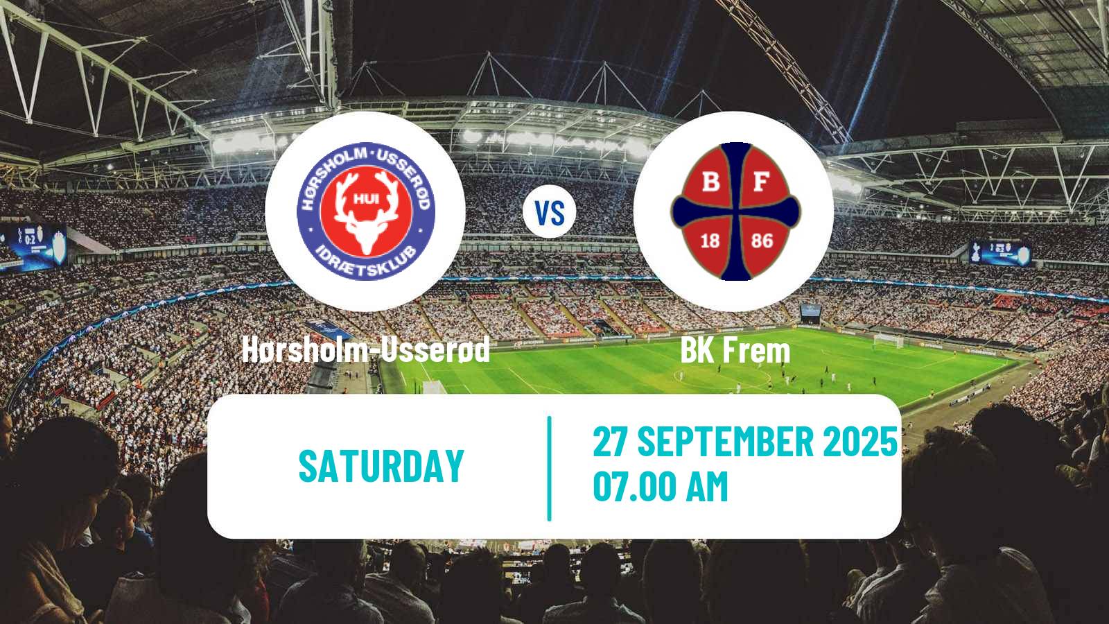 Soccer Danish 3 Division Hørsholm-Usserød - BK Frem