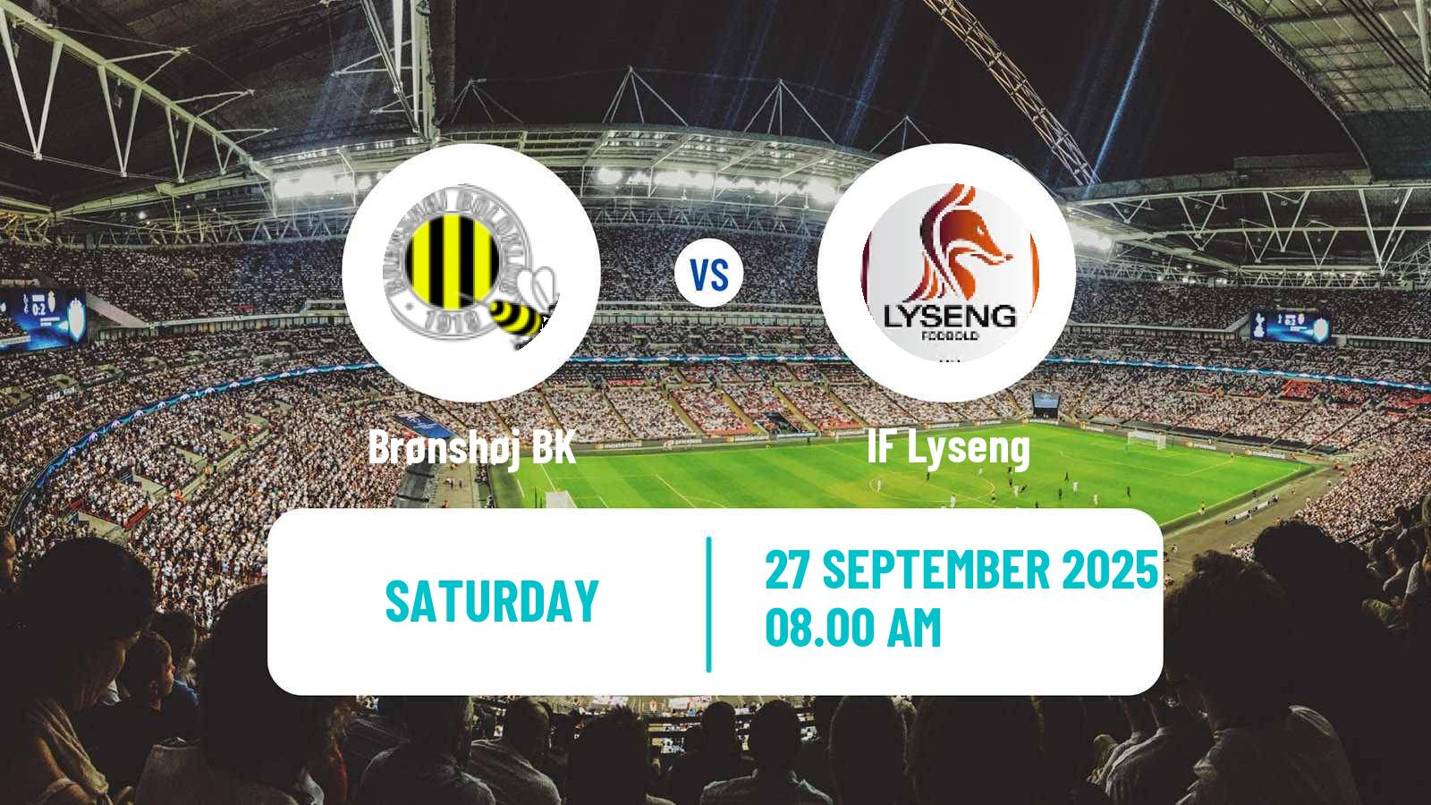 Soccer Danish 3 Division Brønshøj BK - Lyseng