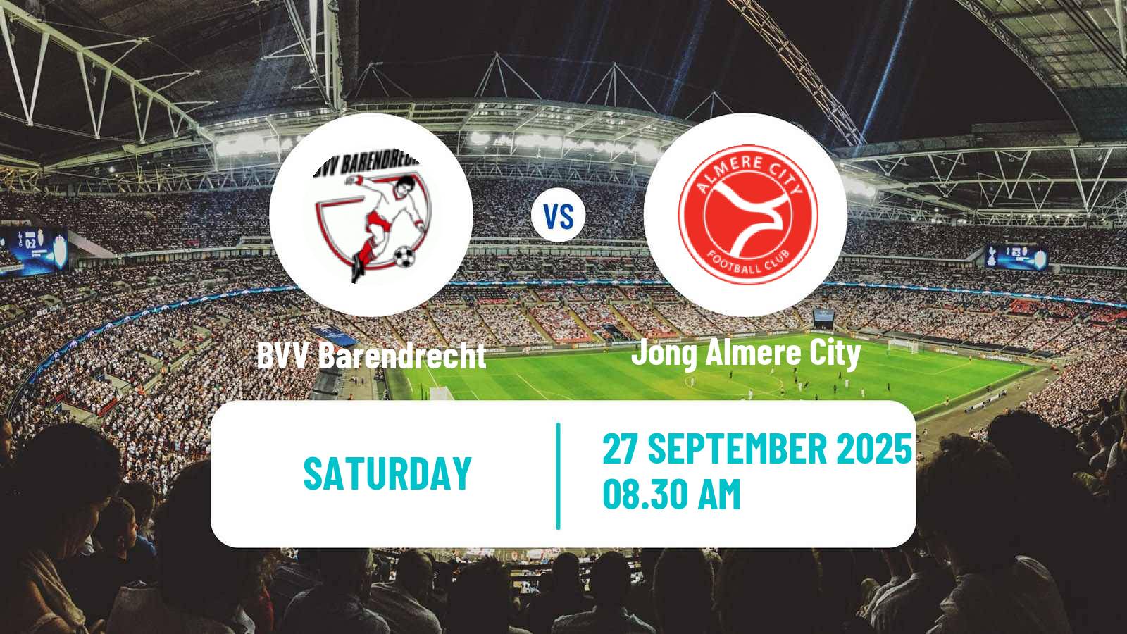 Soccer Dutch Tweede Divisie BVV Barendrecht - Jong Almere City