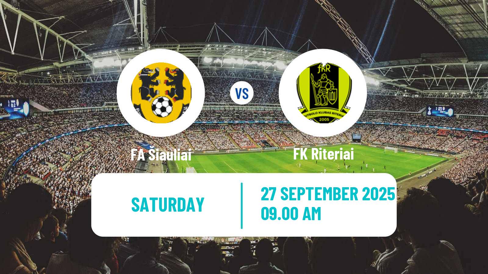 Soccer Lithuanian A Lyga FA Šiauliai - Riteriai