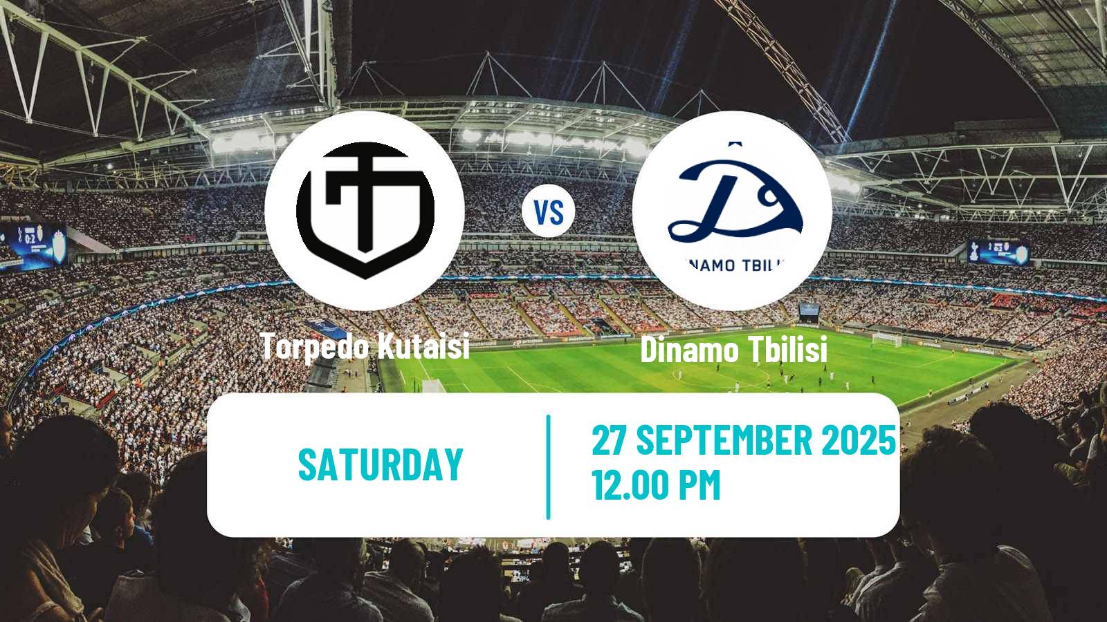 Soccer Georgian Erovnuli Liga Torpedo Kutaisi - Dinamo Tbilisi