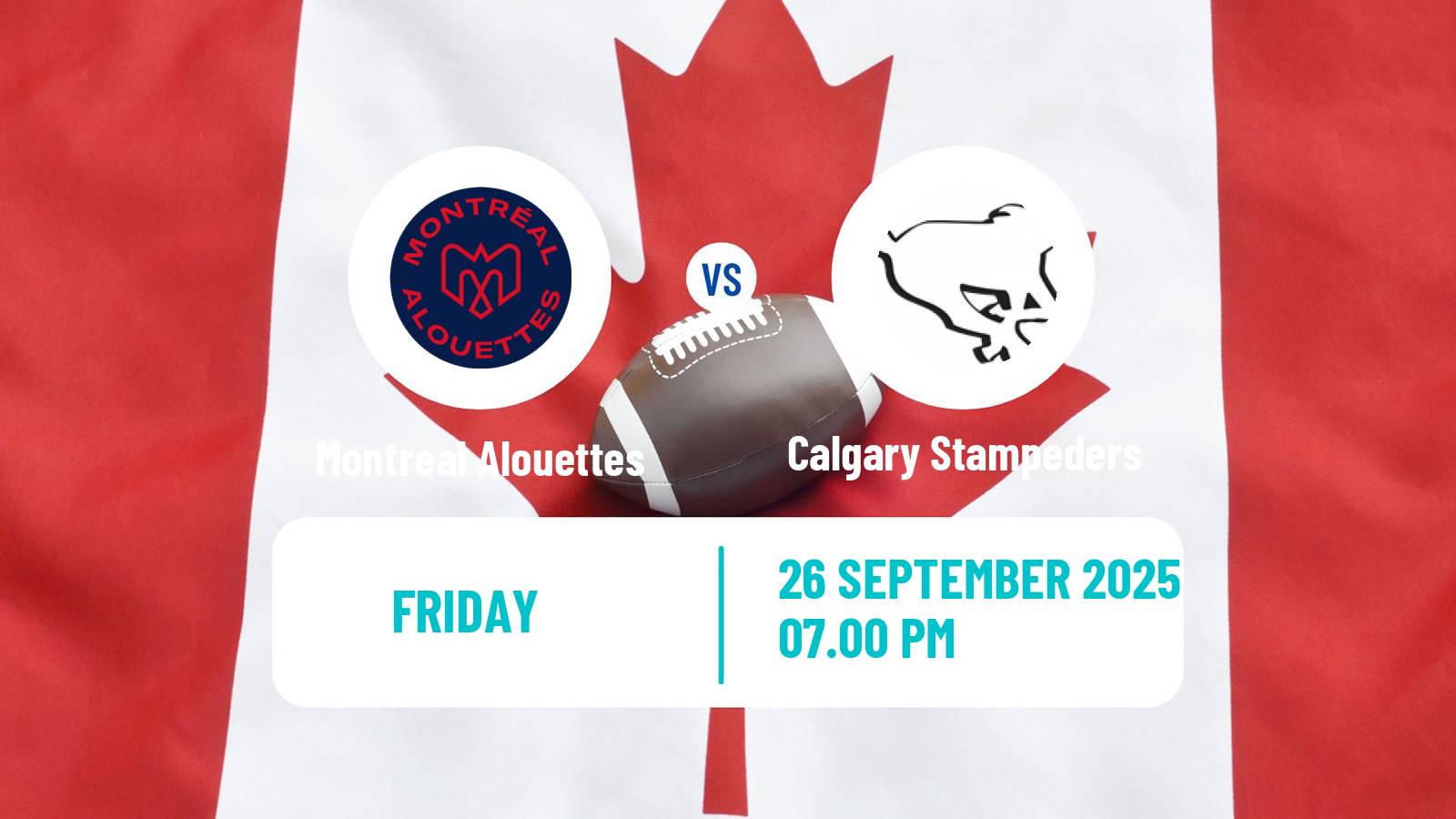 Canadian football CFL Montreal Alouettes - Calgary Stampeders