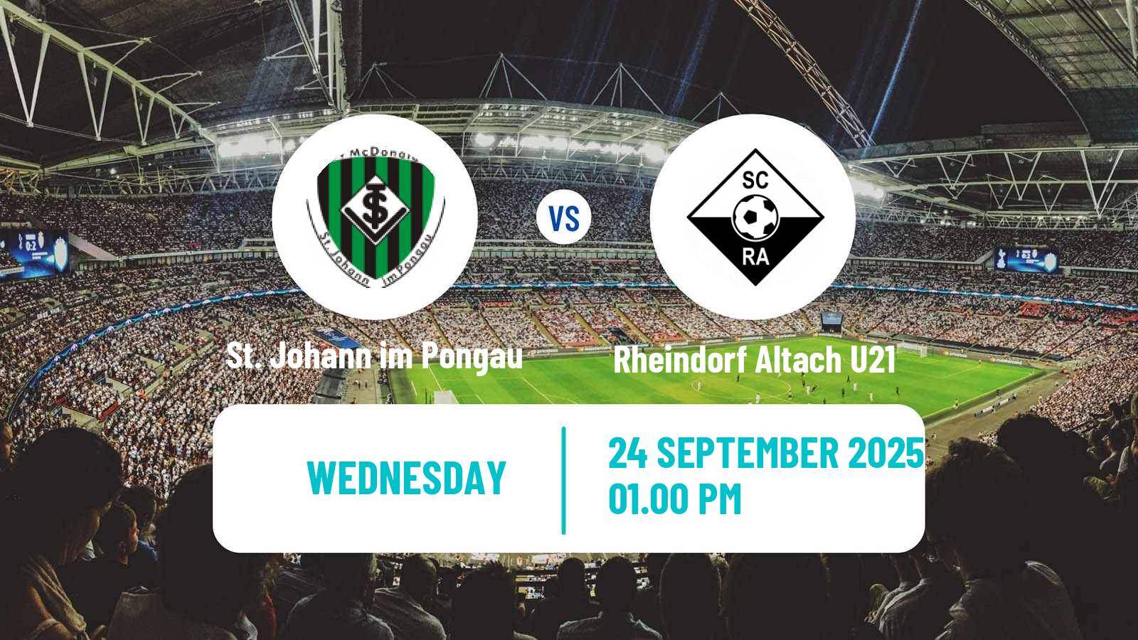 Soccer Austrian Regionalliga West St. Johann im Pongau - Rheindorf Altach U21