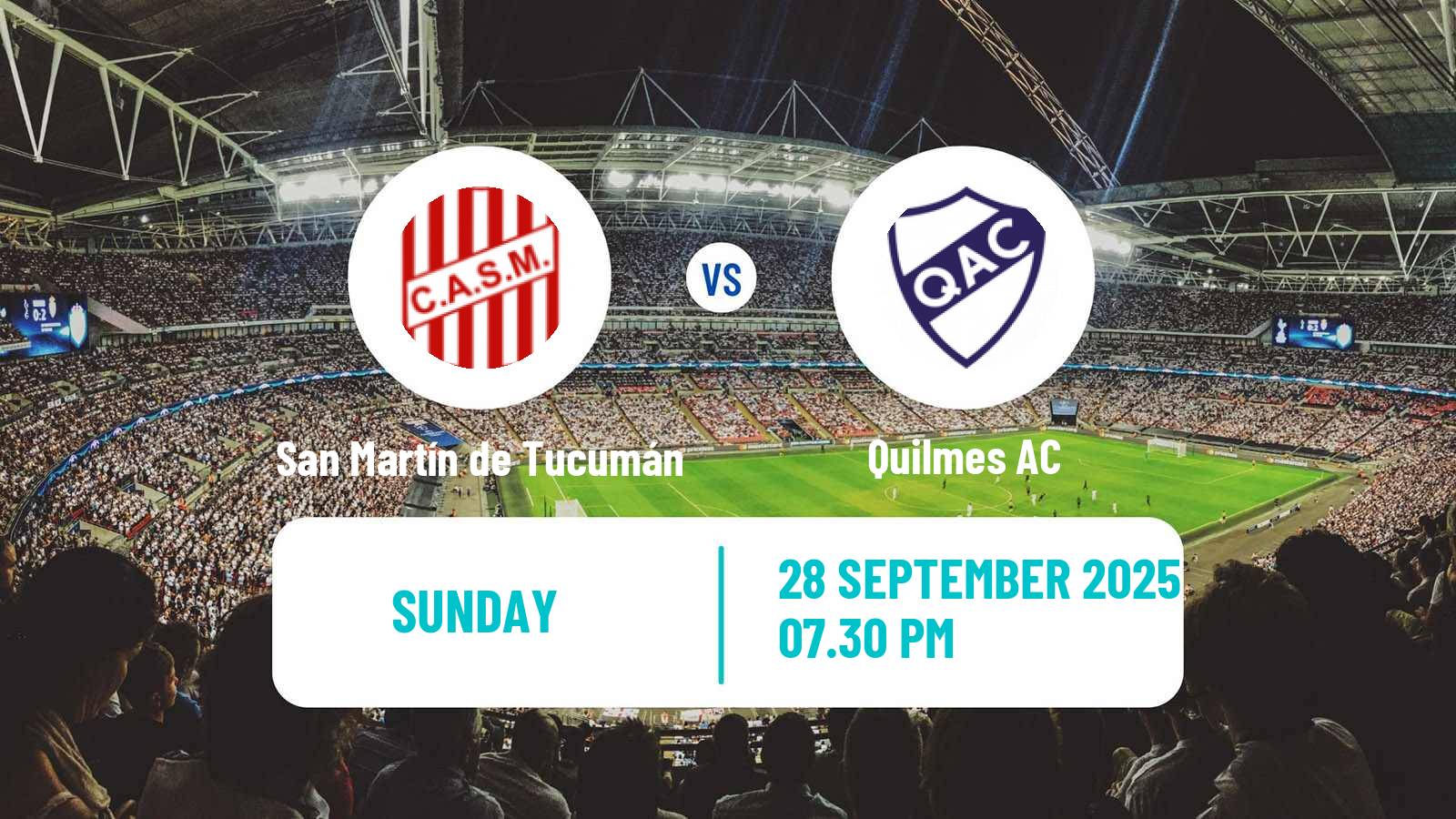 Soccer Argentinian Primera Nacional San Martín de Tucumán - Quilmes