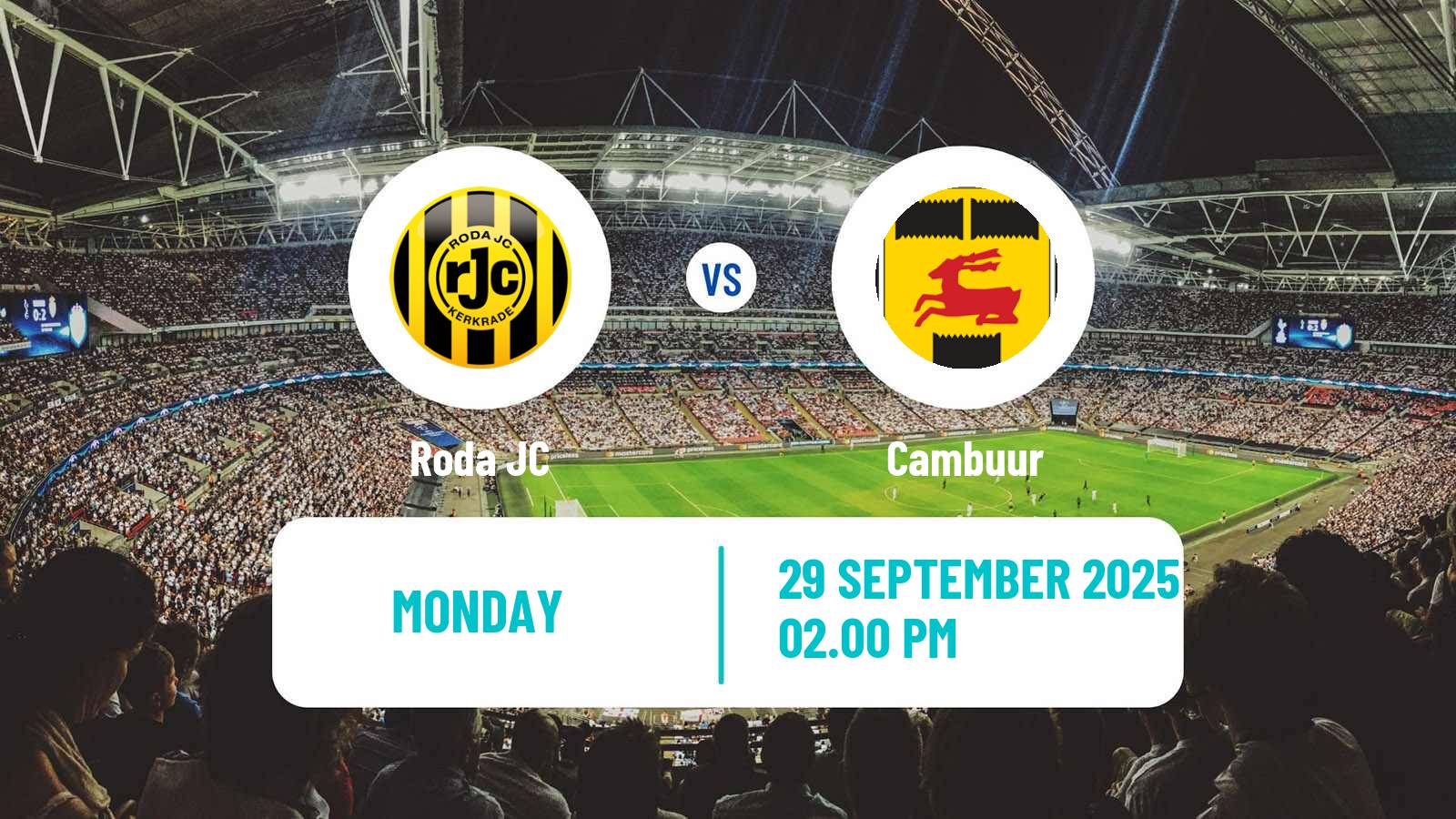 Soccer Dutch Eerste Divisie Roda - Cambuur