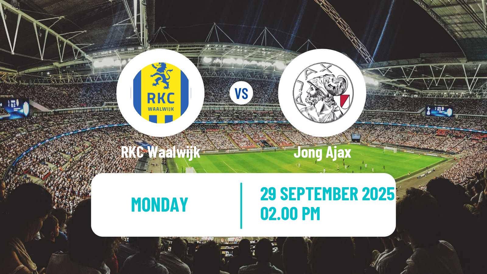 Soccer Dutch Eerste Divisie Waalwijk - Jong Ajax