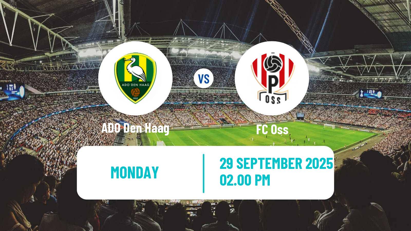 Soccer Dutch Eerste Divisie ADO Den Haag - FC Oss
