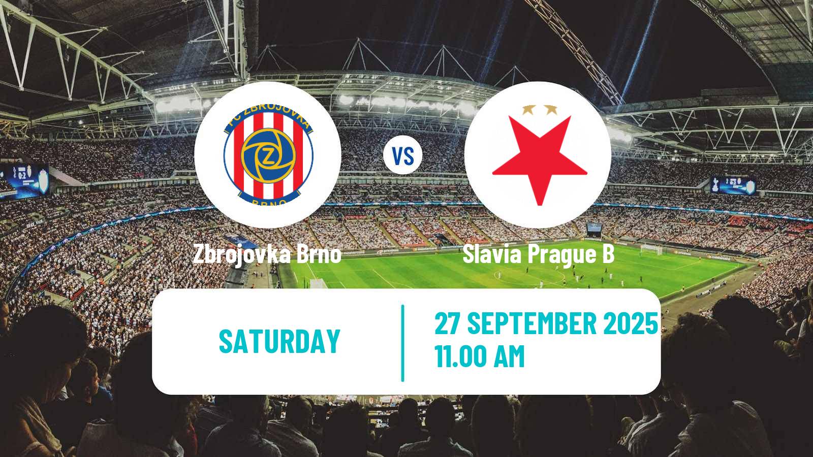 Soccer Czech Division 2 Zbrojovka Brno - Slavia Prague B