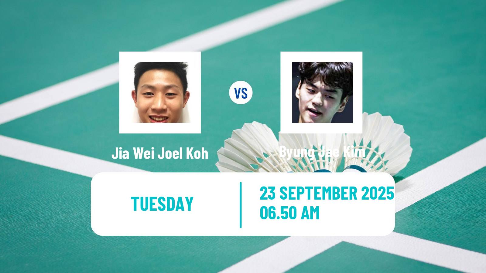 Badminton BWF World Tour Kaohsiung Masters Men Jia Wei Joel Koh - Byung Jae Kim