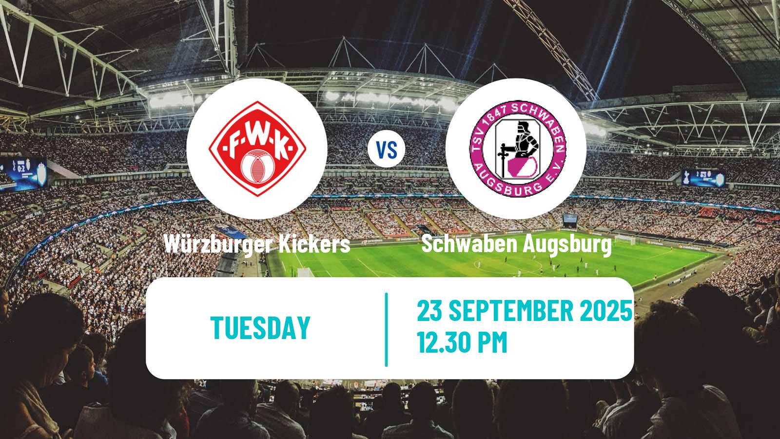Soccer German Regionalliga Bayern Würzburger Kickers - Schwaben Augsburg