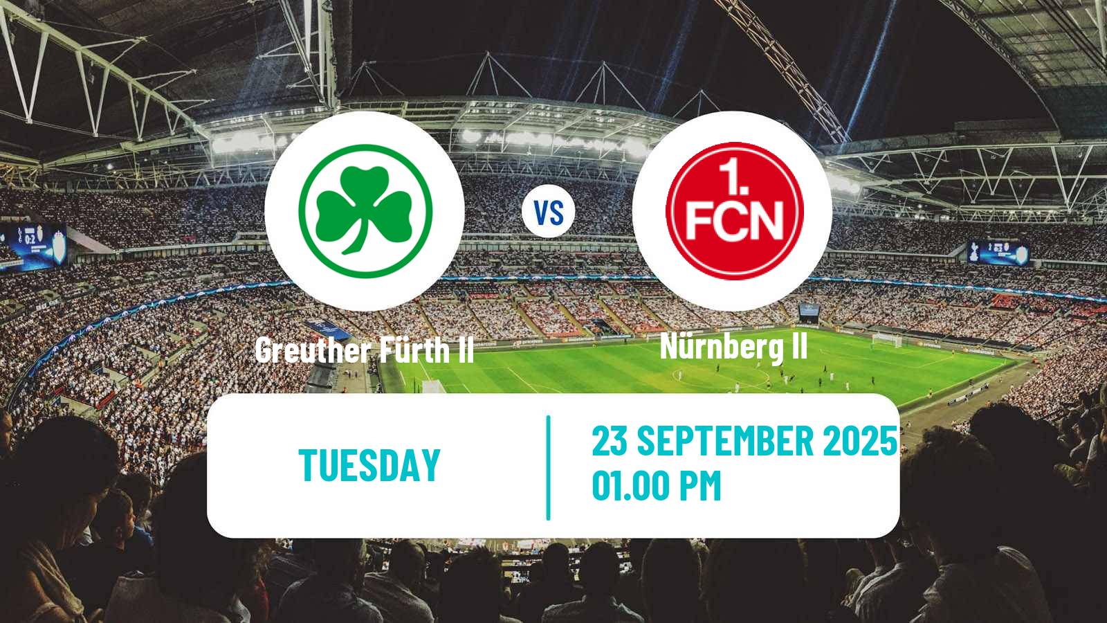 Soccer German Regionalliga Bayern Greuther Fürth II - Nürnberg II